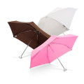 Promoção Moda Feminina Presente Alumínio Pequeno 5 Fold Super Compact Mini Umbrella No Caso